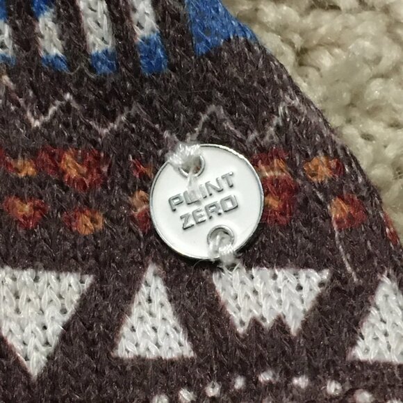 Point Zero Boho Knit Linen Blend A-Line Tribal Printed Top - Picture 10 of 16